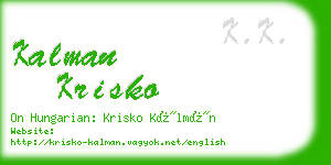 kalman krisko business card